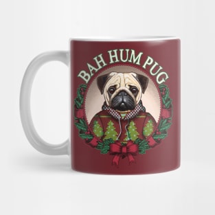 Bah Hum Pug Funny Christmas Pun for Pug Lovers Mug